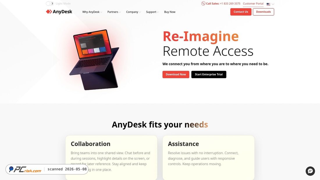 Zrzut ekranu anydesk.com