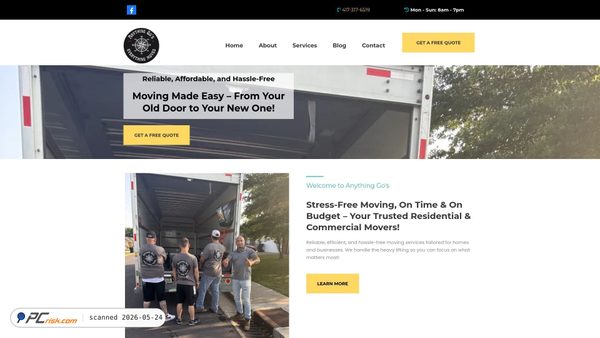 anythinggos.com screenshot