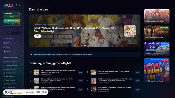 Screenshot di aow.vn