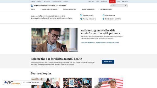 apa.org screenshot