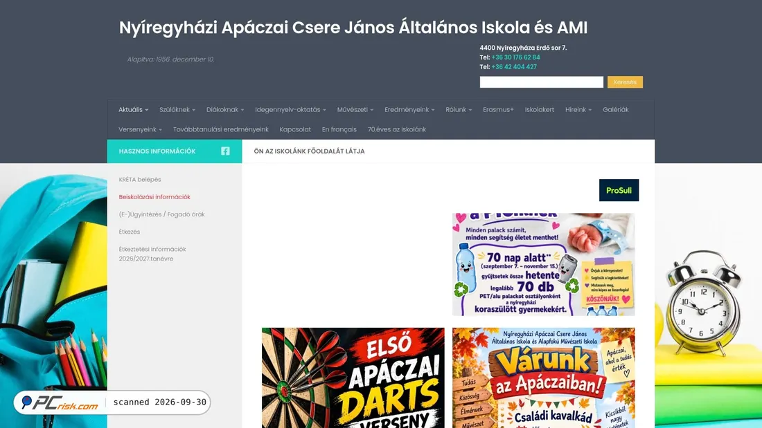 Screenshot of apaczainyh.hu