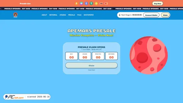 apemars-claim-presale-launch-oees33-aert0ds.pages.dev screenshot