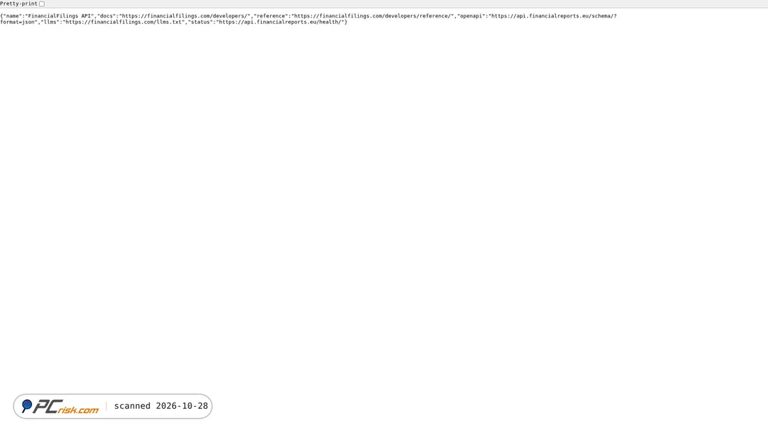 Zrzut ekranu api.financialreports.eu