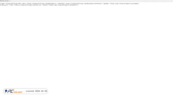 Zrzut ekranu api.financialreports.eu