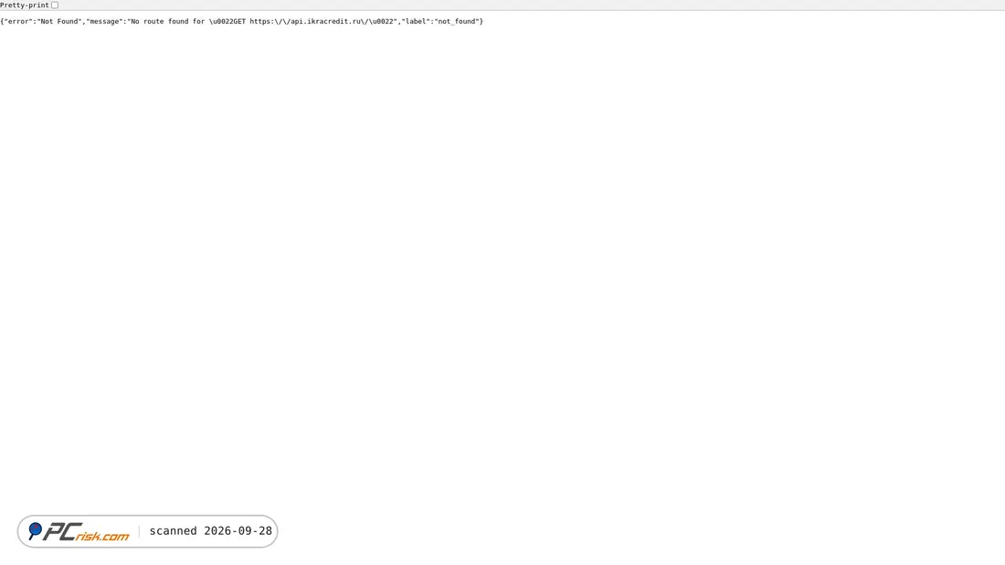 Screenshot of api.ikracredit.ru