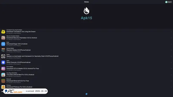 Captura de apk15.net