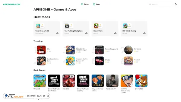 Captura de apkbomb.com