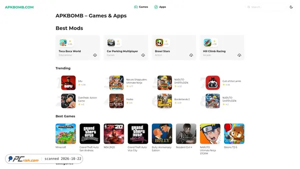 Screenshot di apkbomb.com