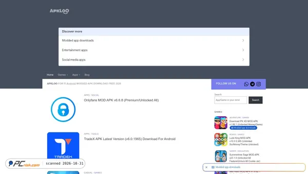 Captura de apkloo.io