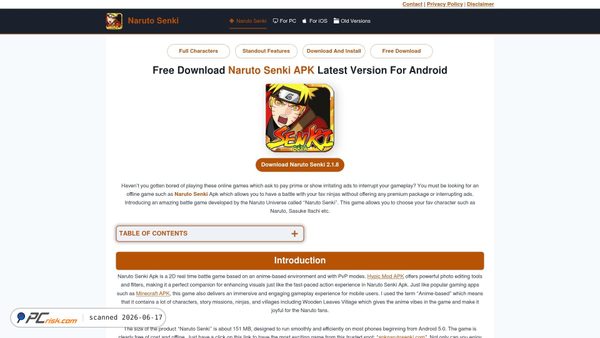apknarutosenki.com screenshot