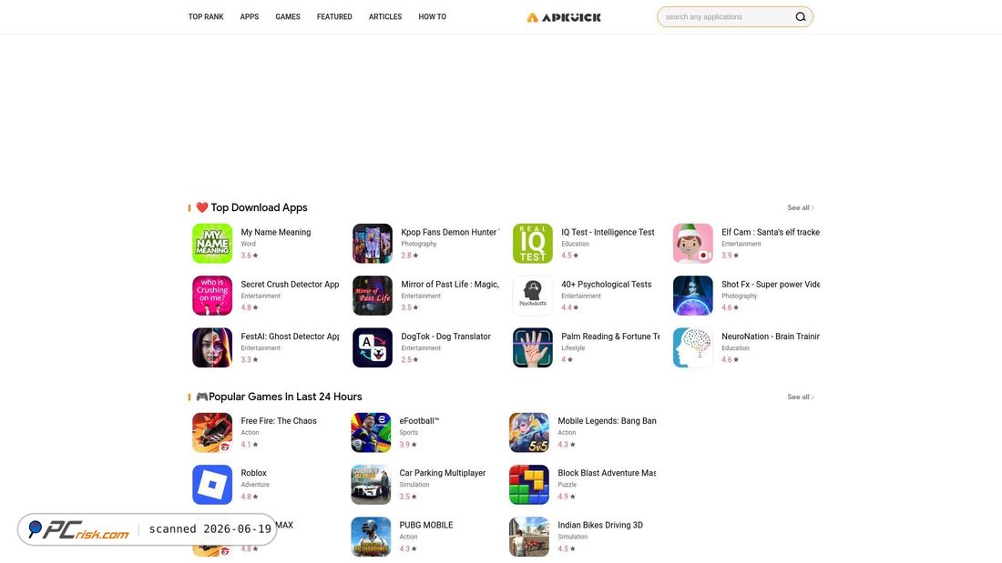Screenshot of apkuick.com