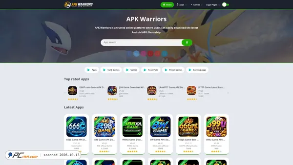 apkwarriors.com.pk Screenshot