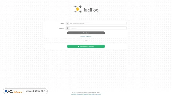 app.facilioo.de screenshot