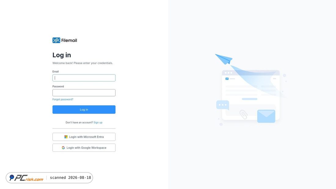 Screenshot of app.filemail.com