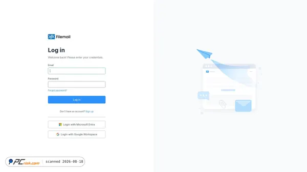 app.filemail.com screenshot