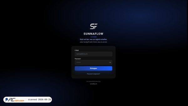 Captura de ecrã de app.sunnaflow.ch