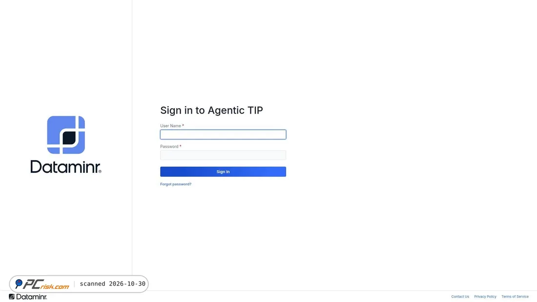 Screenshot of app.threatconnect.com