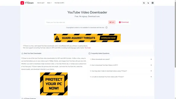 app.ytdown.to Screenshot