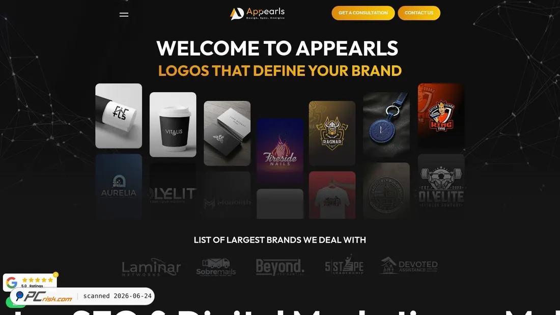 Captura de pantalla de appearls.com