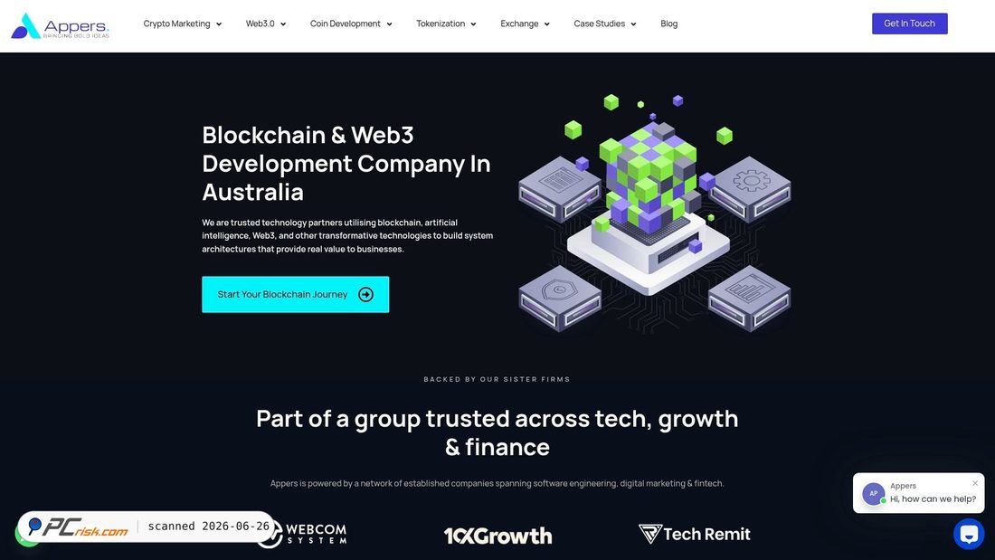Screenshot di appers.com.au