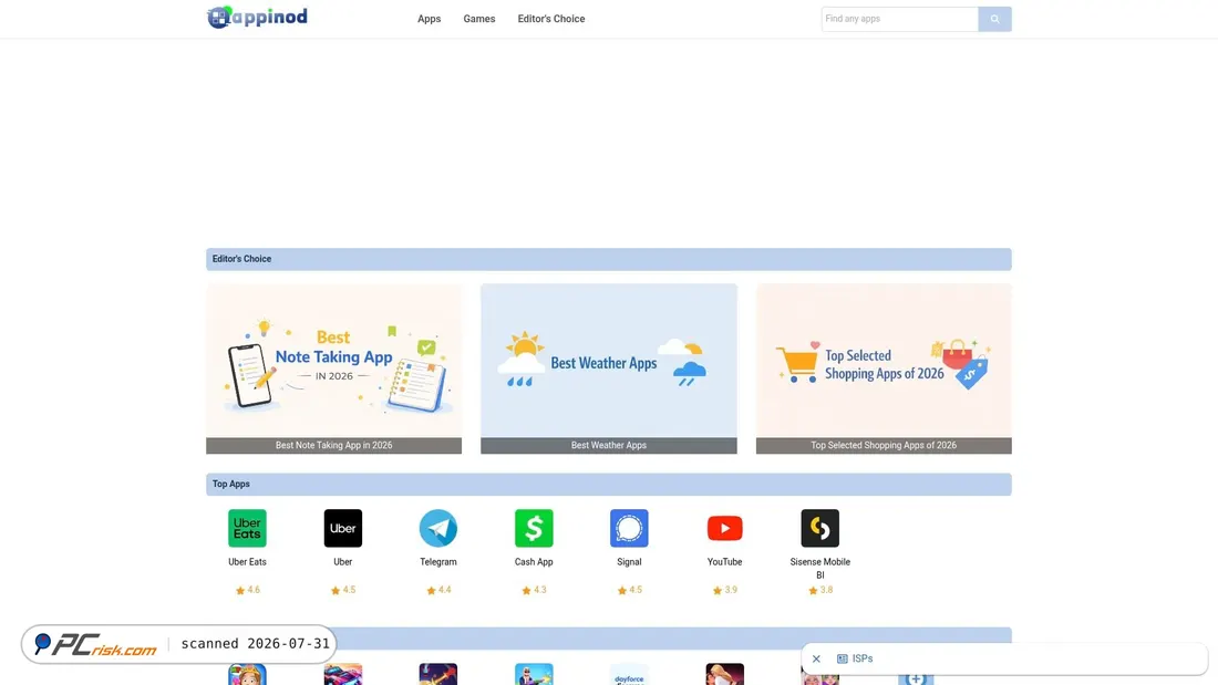 Screenshot of appinod.com