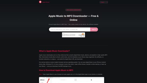 Screenshot di apple-music-downloader.com