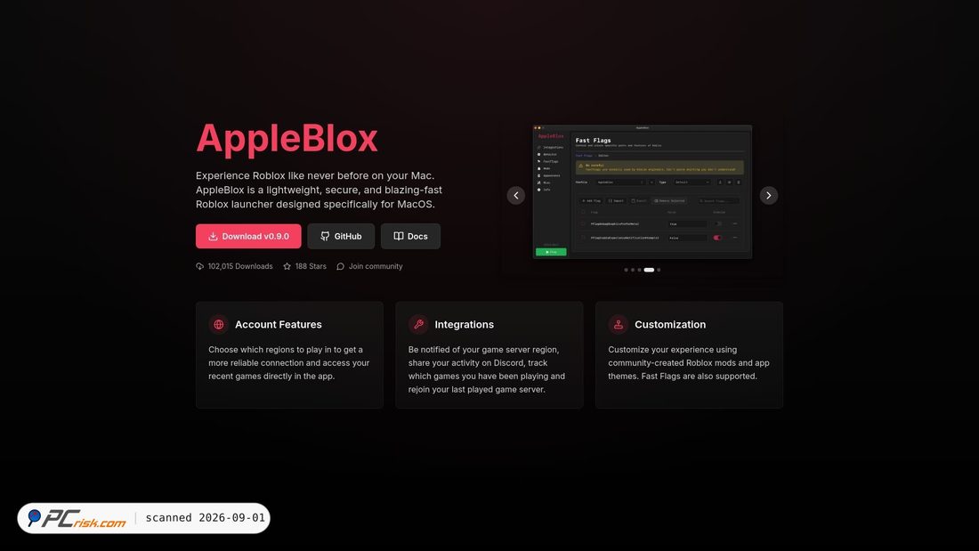 Zrzut ekranu appleblox.com