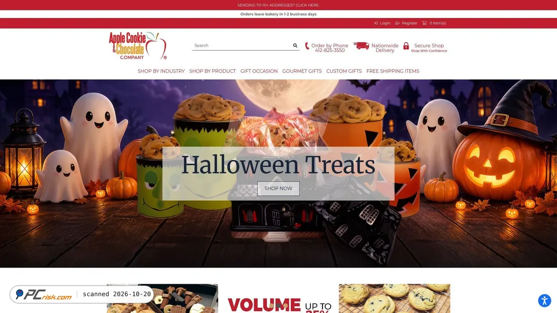 Screenshot of applecookies.com