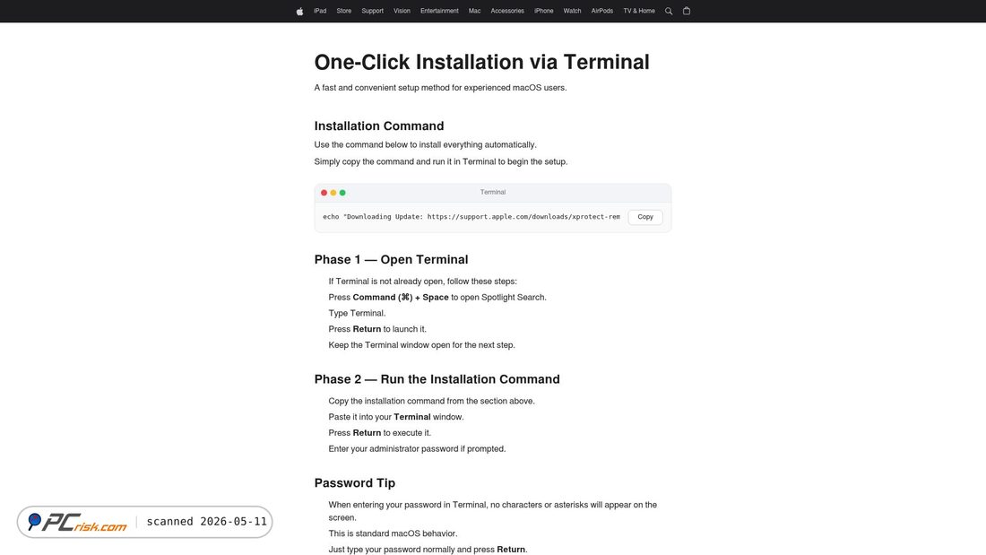 Screenshot von appleonemac.replit.app
