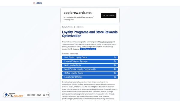Screenshot van applerewards.net