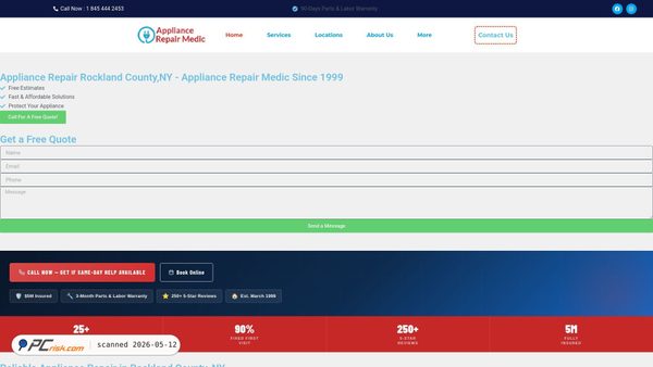 appliancerepairmedic.com screenshot