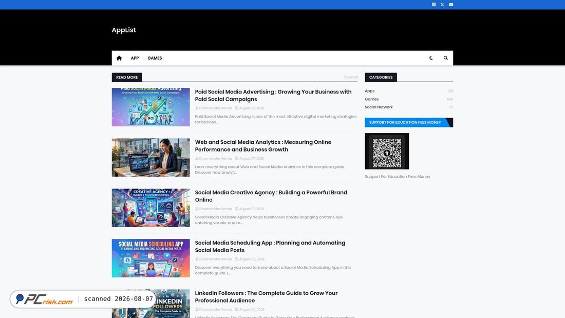Screenshot of applist.in
