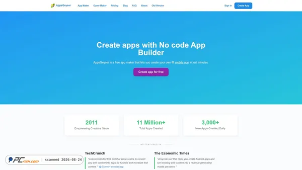 appsgeyser.com screenshot