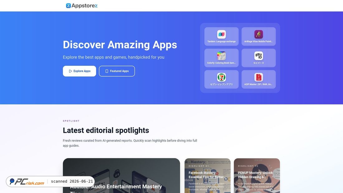 Screenshot of appstorez.com