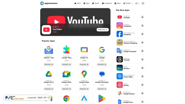 appwesome.com screenshot