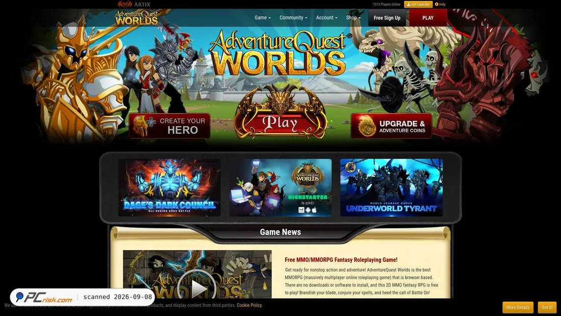 Screenshot van aq.com
