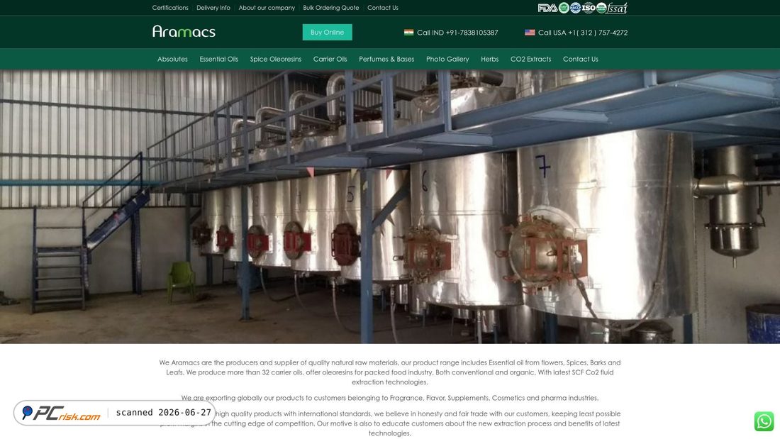 Zrzut ekranu aramacs.com