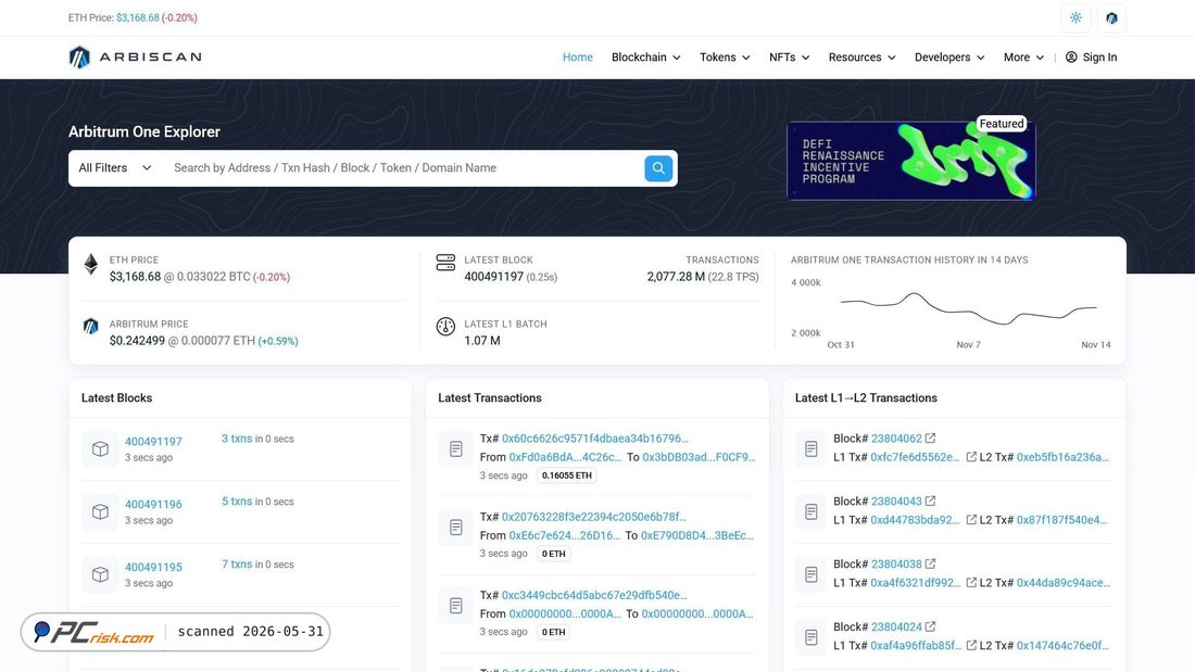 Screenshot von arbicsan.github.io