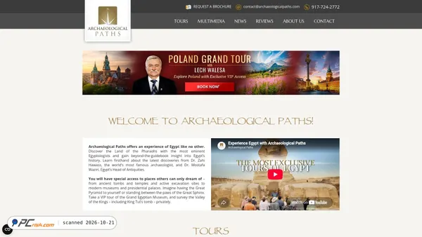 Captura de ecrã de archaeologicalpaths.com