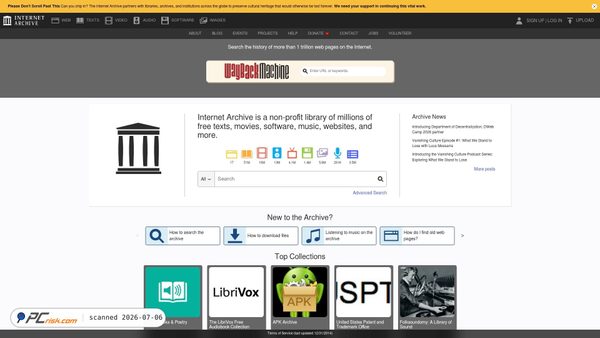 archive.org screenshot