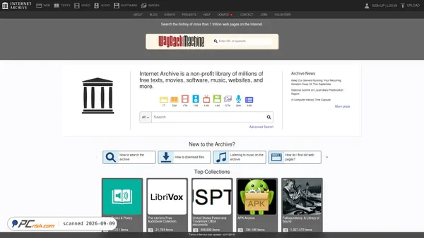 archive.org Screenshot