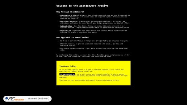 archive.play-games.com Screenshot