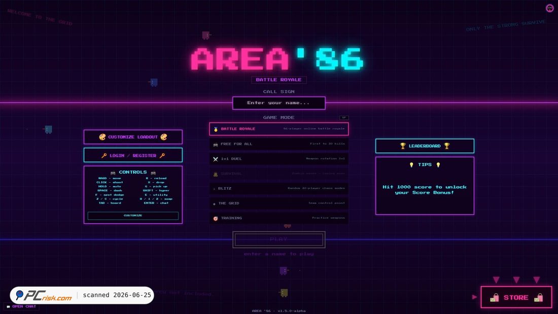 Screenshot di area86.nyxisoul.com