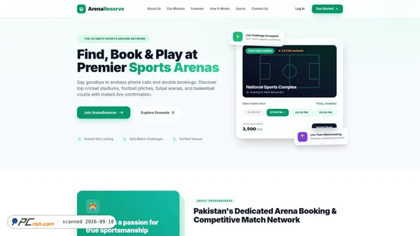 arenareserve.app screenshot