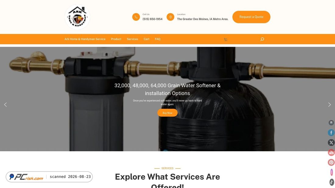 Captura de ecrã de arkhandymanservice.com