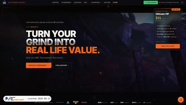 arktournamentsurvivors.com screenshot