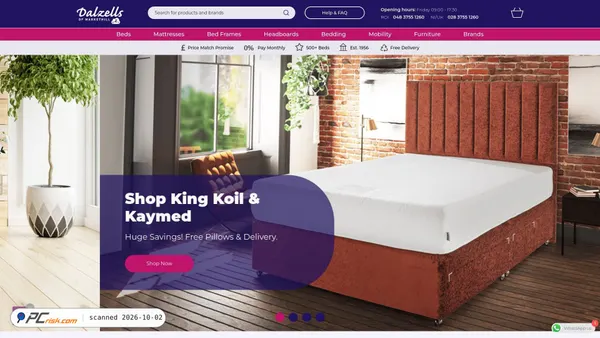 armaghbeds.com screenshot