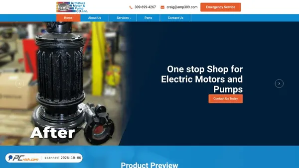 armaturemotorpump.com screenshot