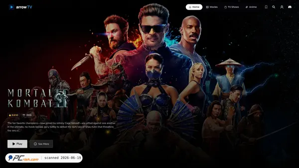 arrowtv.net screenshot