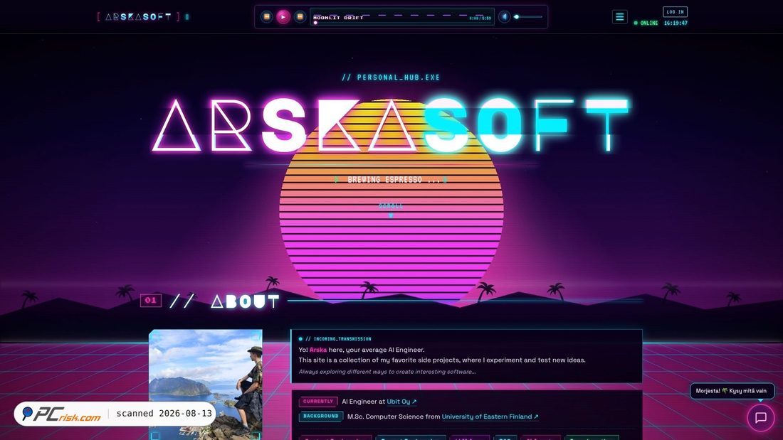Screenshot of arskasoft.fi